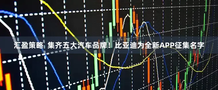 汇盈策略  集齐五大汽车品牌！比亚迪为全新APP征集名字