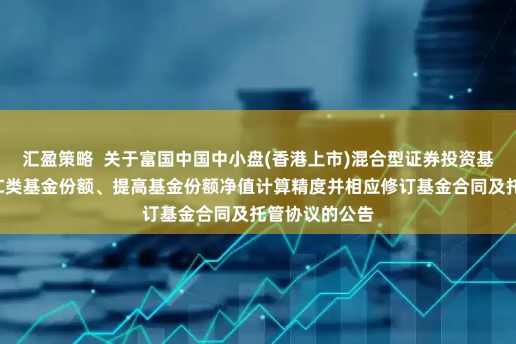 汇盈策略  关于富国中国中小盘(香港上市)混合型证券投资基金增加人民币C类基金份额、提高基金份额净值计算精度并相应修订基金合同及托管协议的公告
